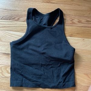 lululemon athletica Black Ribbed Tank Top